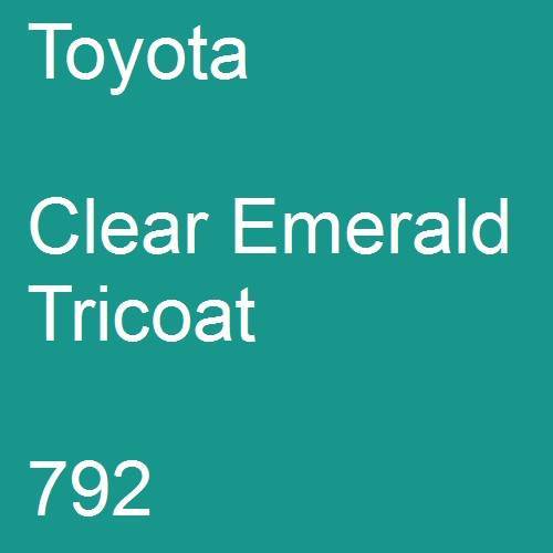 Toyota, Clear Emerald Tricoat, 792.